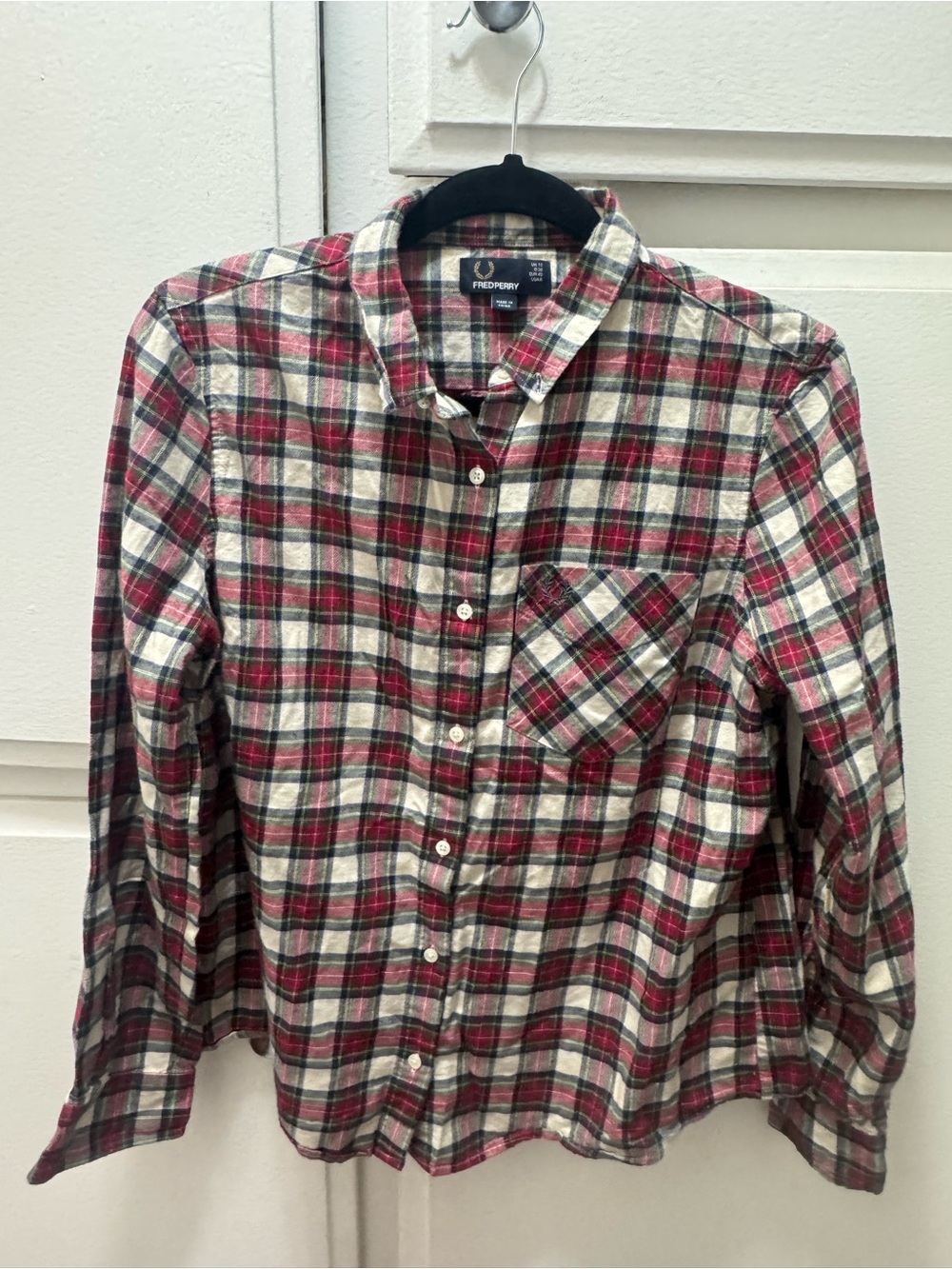Fred Perry Red Plaid Button-Up Shirt